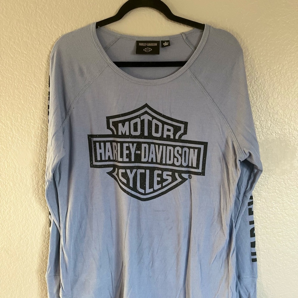 Harley-Davidson Sky Blue Logo Long Sleeve